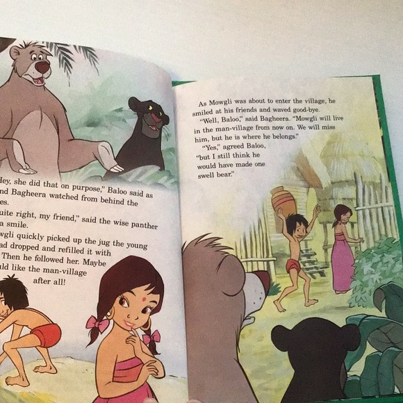 The Jungle Book vintage kids books pair Big Golden Book & Disney's Wonderful - Picture 9 of 9